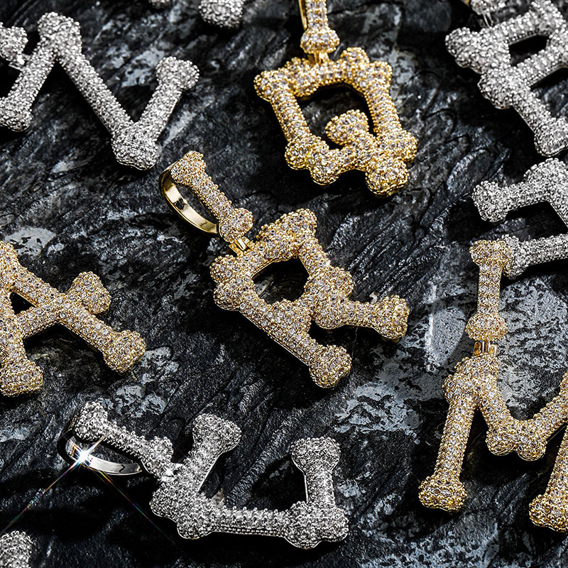 Bone A-z Letters Pendant Bold Statement Style With Street Luxury