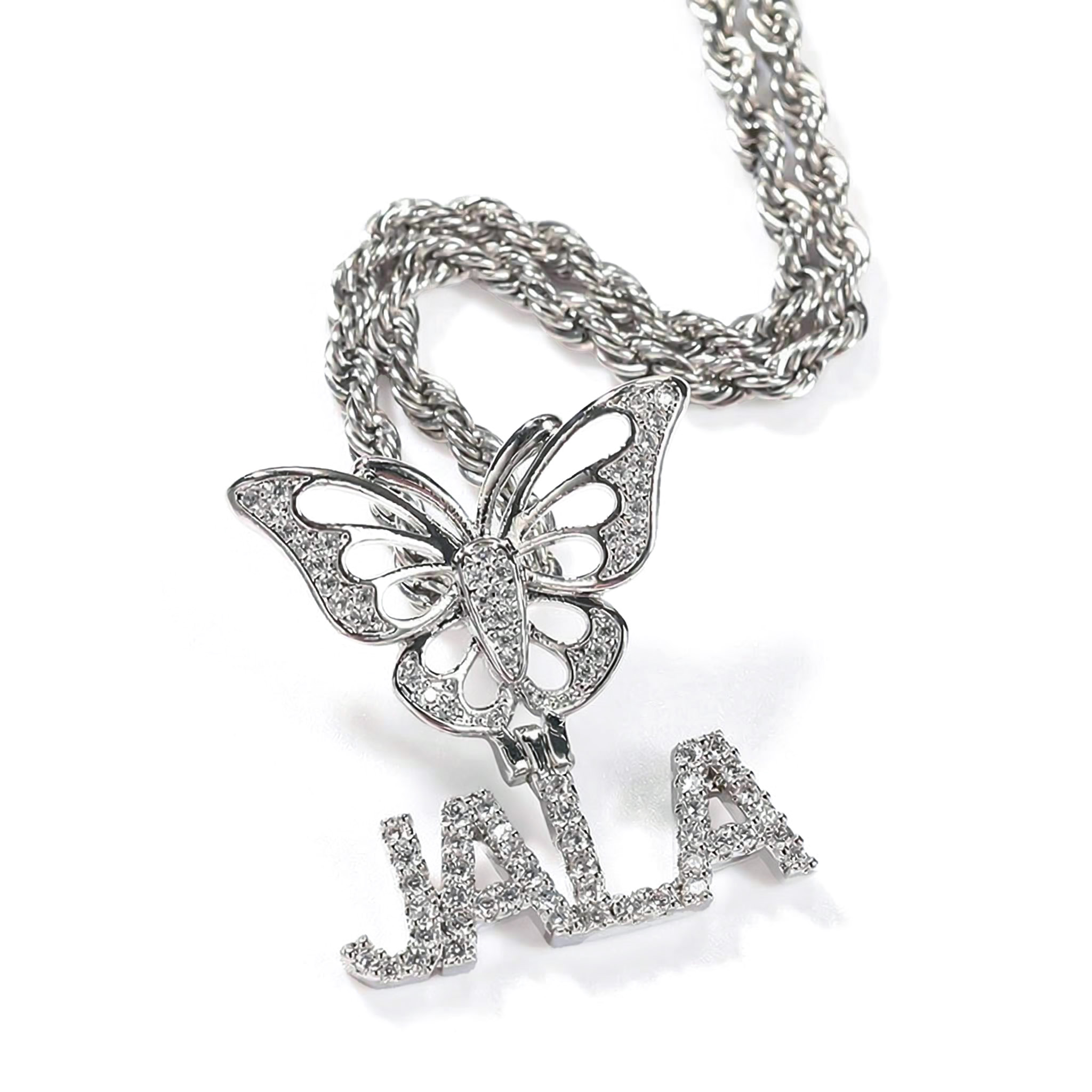 Custom Name Pendant With Butterfly Clasp Gold With Street Luxury Shine - Image 7