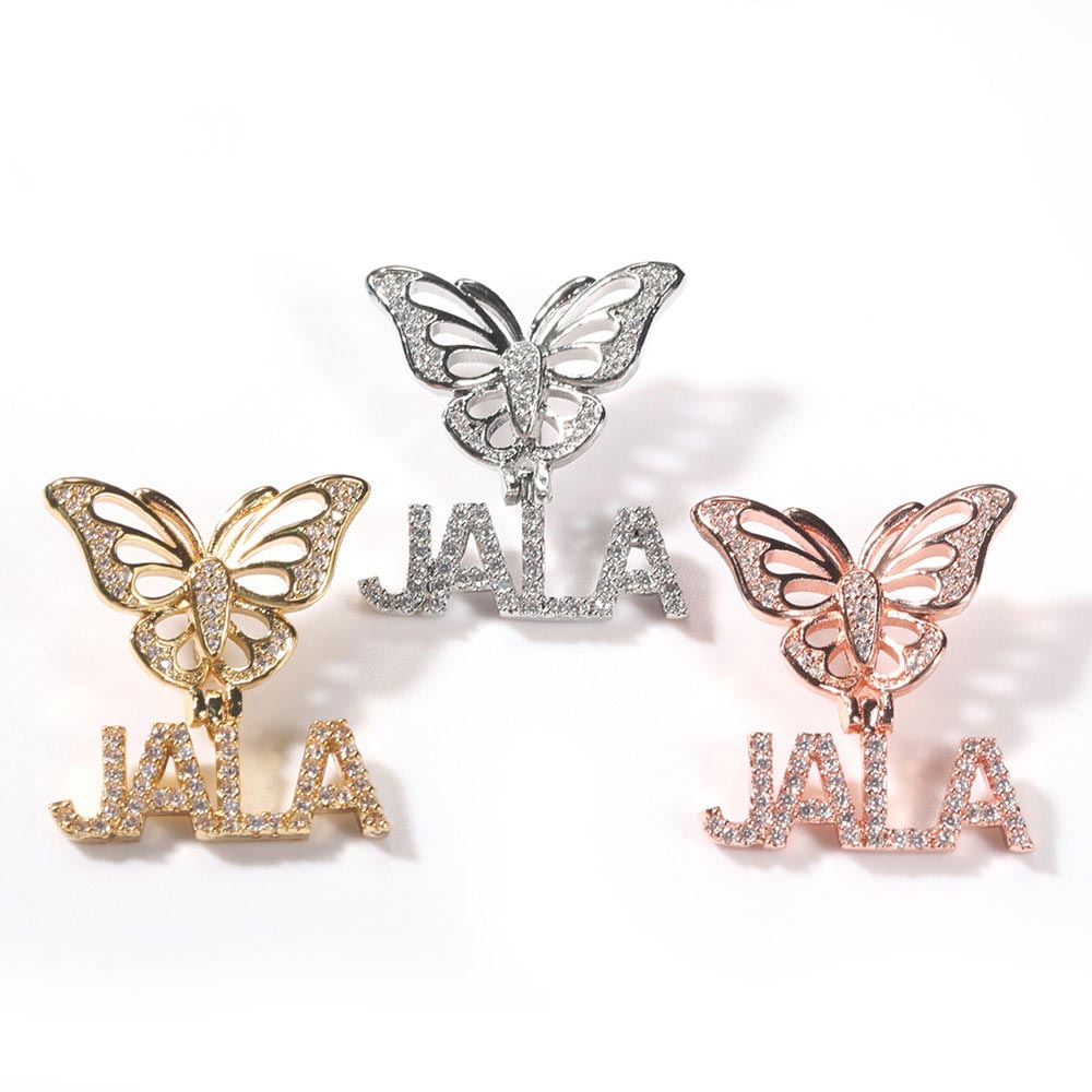 Custom Name Pendant With Butterfly Clasp Gold With Street Luxury Shine - Image 9
