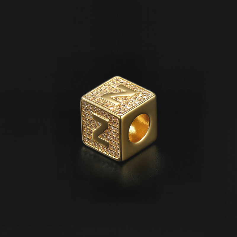Iced Out 26 Cube Letters Necklace Pendant With Street Luxury Shine - Image 5