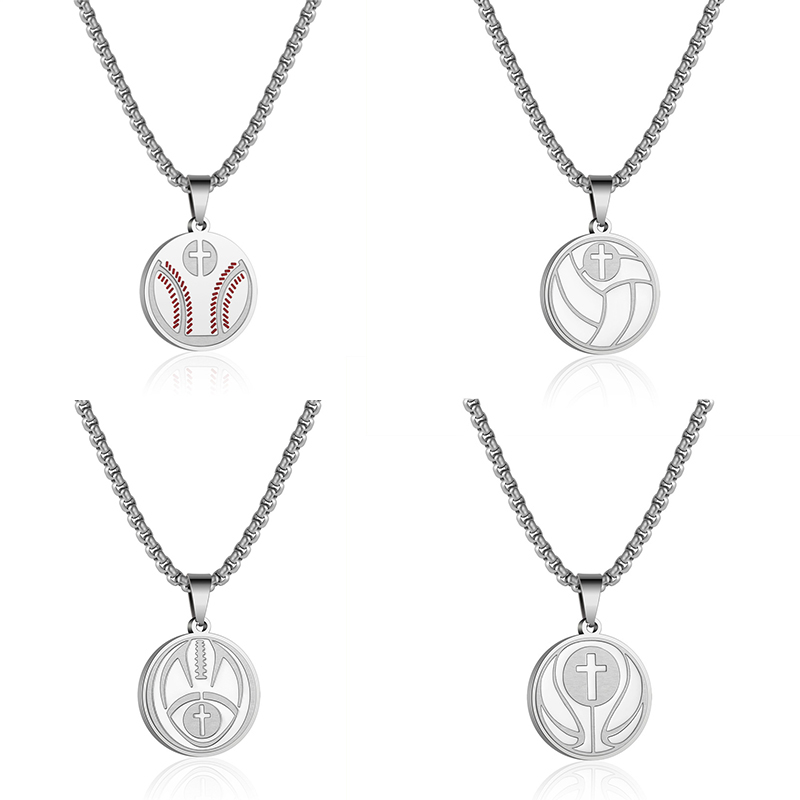 Bold Titanium Steel Baseball/football/basketball/soccer/volleyball Pendant - Image 3