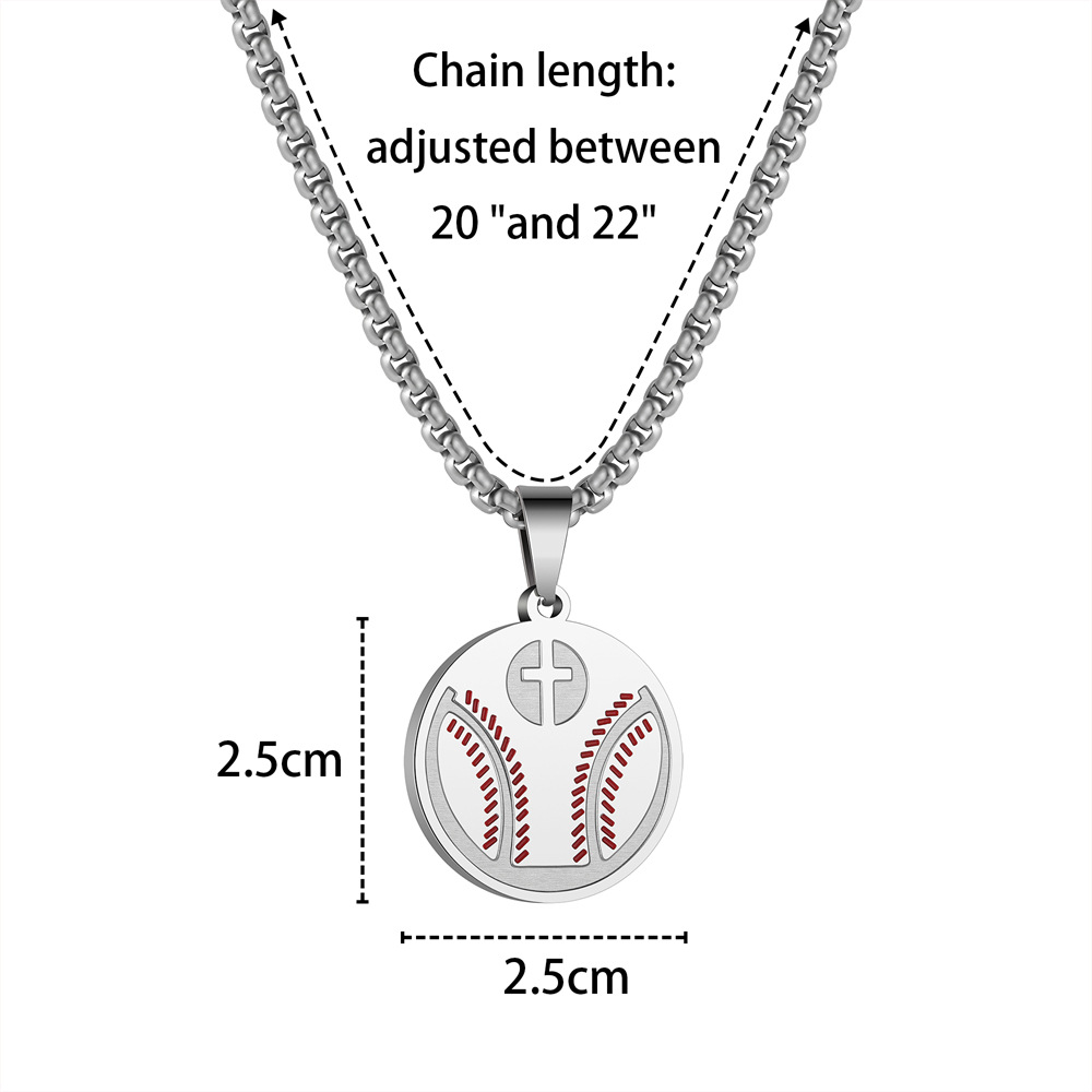 Bold Titanium Steel Baseball/football/basketball/soccer/volleyball Pendant - Image 5