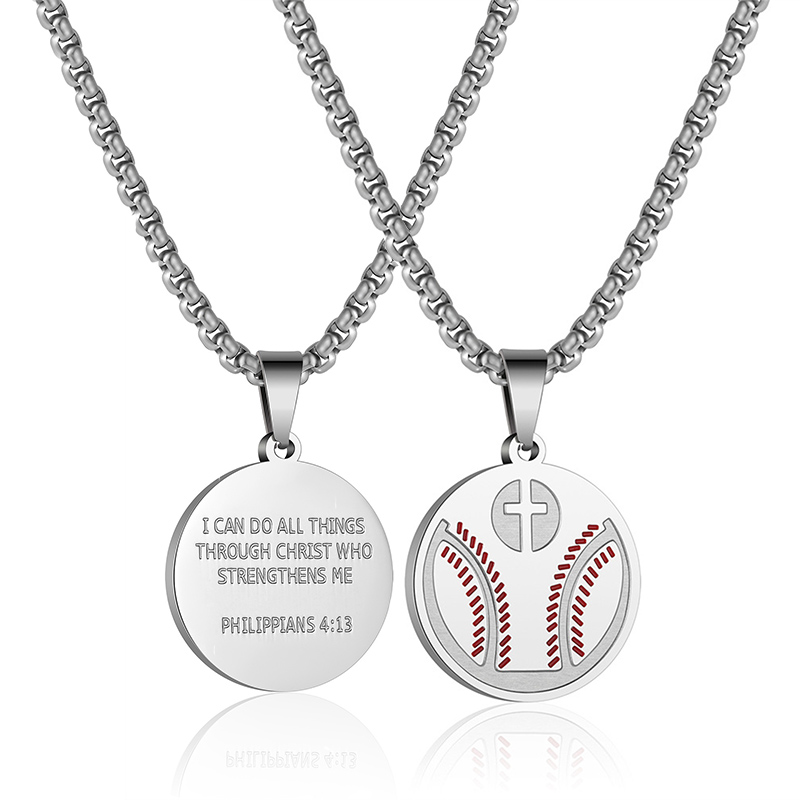 Bold Titanium Steel Baseball/football/basketball/soccer/volleyball Pendant