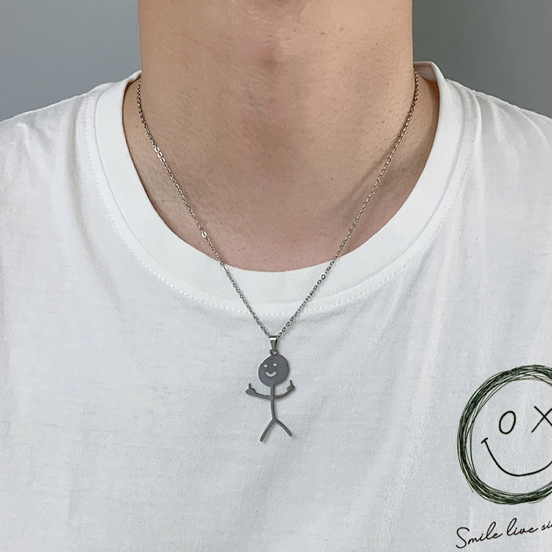 Funny Doodle Pendant Necklace Bold Statement Style With Street Luxury - Image 3