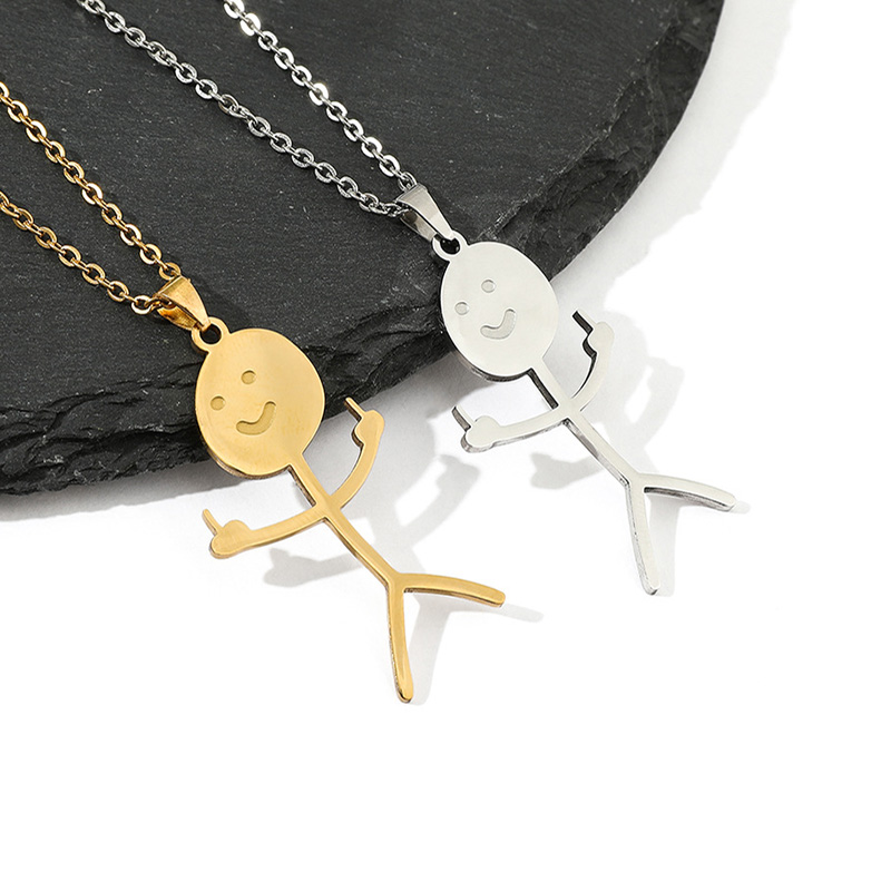 Funny Doodle Pendant Necklace Bold Statement Style With Street Luxury