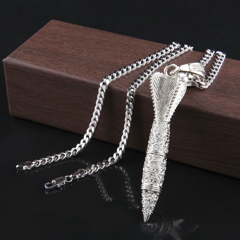 Iced Out Rocket Pendant Gold Premium Look Without Heavy Price - Image 3