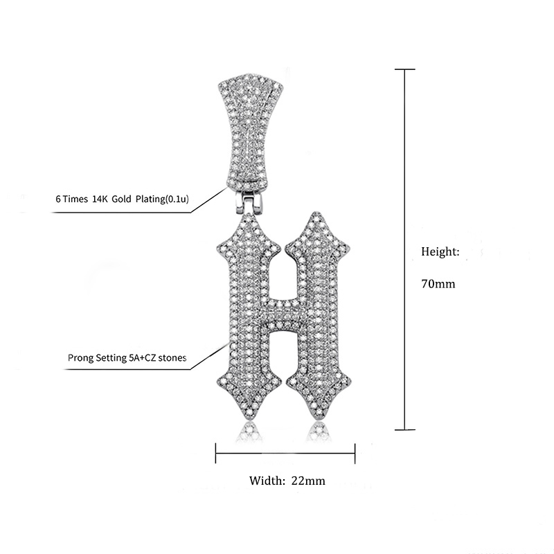 Iced Out Gothic Spikes Pendant Gold With Street Luxury Shine - Image 3