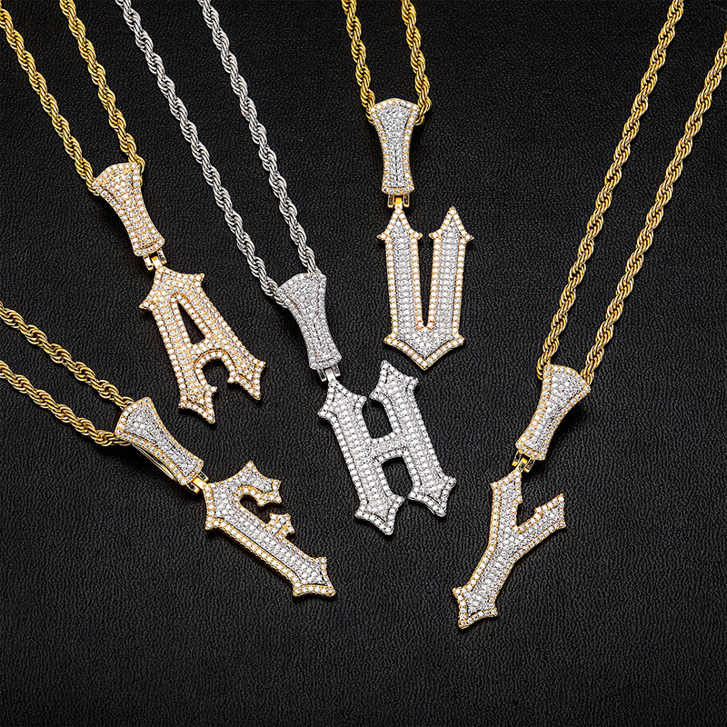 Iced Out Gothic Spikes Pendant Gold With Street Luxury Shine