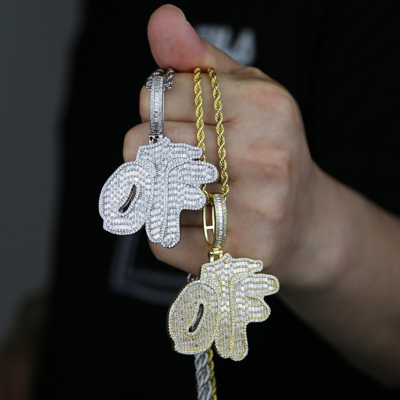 Iced Out Baguette Cut Only The Family Otf Pendant With Street Luxury Shine