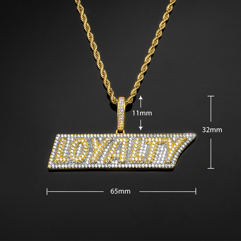 Iced Out Loyalty Pendant In Gold Gold Shine With Street Luxury - Image 5