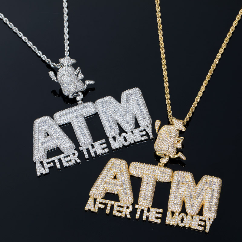 Iced Out After The Money Atm Dollar Bag Pendant With Street Luxury Shine - Image 6