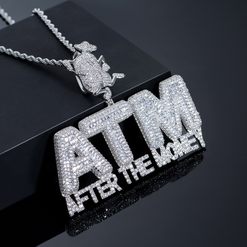 Iced Out After The Money Atm Dollar Bag Pendant With Street Luxury Shine