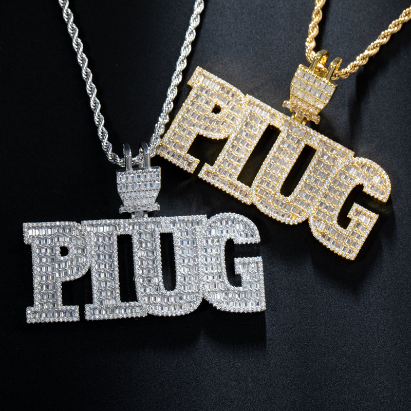 Iced Out Baguette Plug Pendant Gold With Street Luxury Shine - Image 7