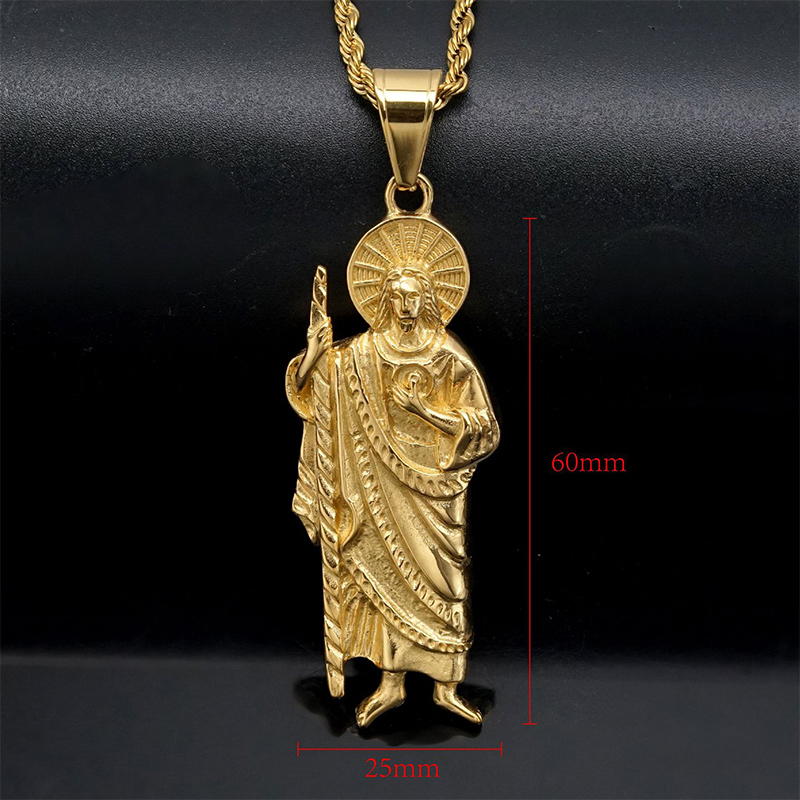 St. Jude Thaddeus Medal Pendant Bold Statement Style With Street Luxury - Image 6