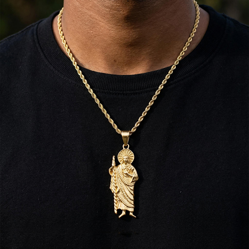 St. Jude Thaddeus Medal Pendant Bold Statement Style With Street Luxury - Image 7