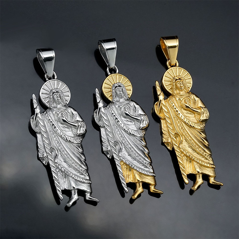 St. Jude Thaddeus Medal Pendant Bold Statement Style With Street Luxury - Image 8