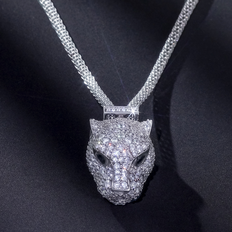 Iced Out Panther Pendant In 18k White Gold Plated With Street Luxury Shine - Image 4