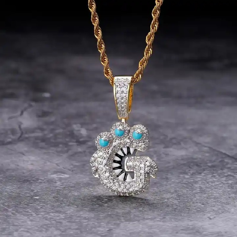Iced Out Cartoon Bubble 26 Initial Letters Pendant With Street Luxury Shine - Image 4