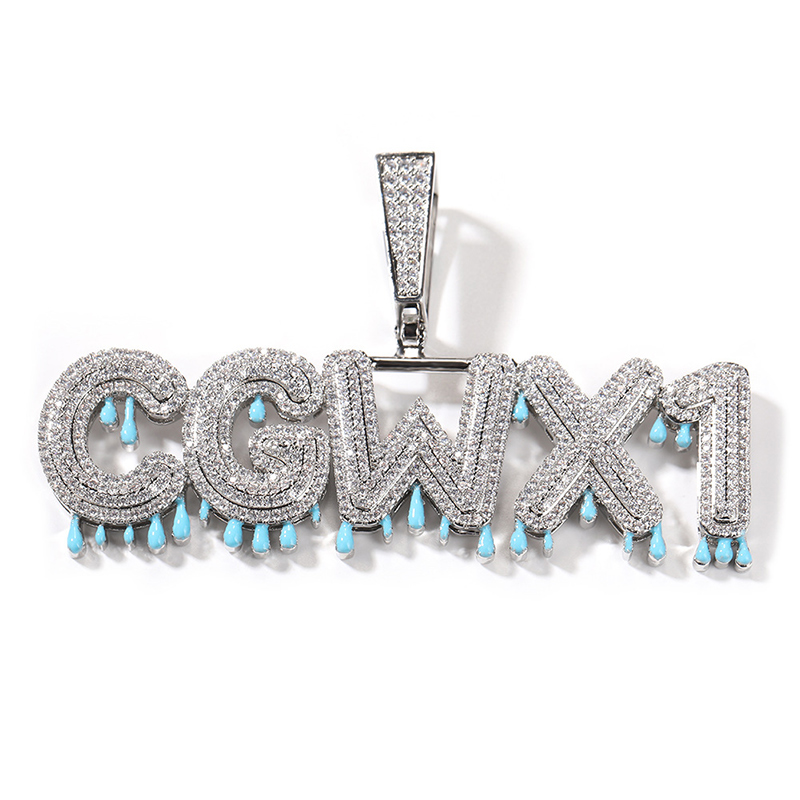 Custom Glowing Drip Name/numbers Pendant Gold With Street Luxury Shine - Image 4