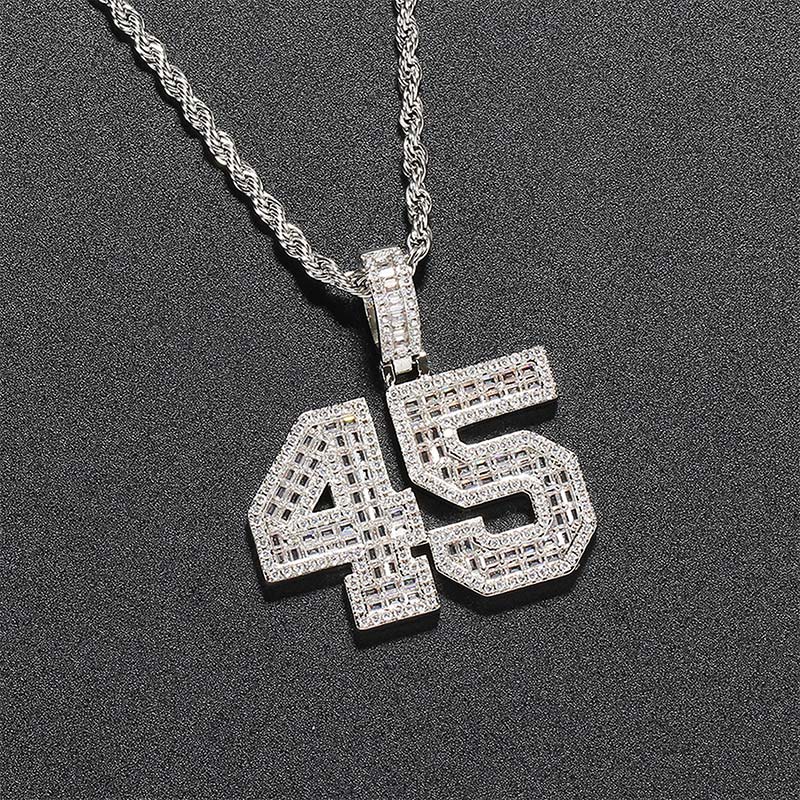 Custom Baguette Number Pendant Bold Statement Style With Street Luxury - Image 6
