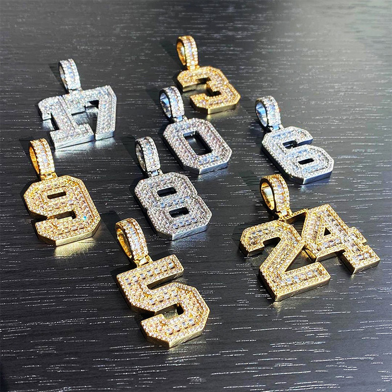 Custom Baguette Number Pendant Bold Statement Style With Street Luxury - Image 7