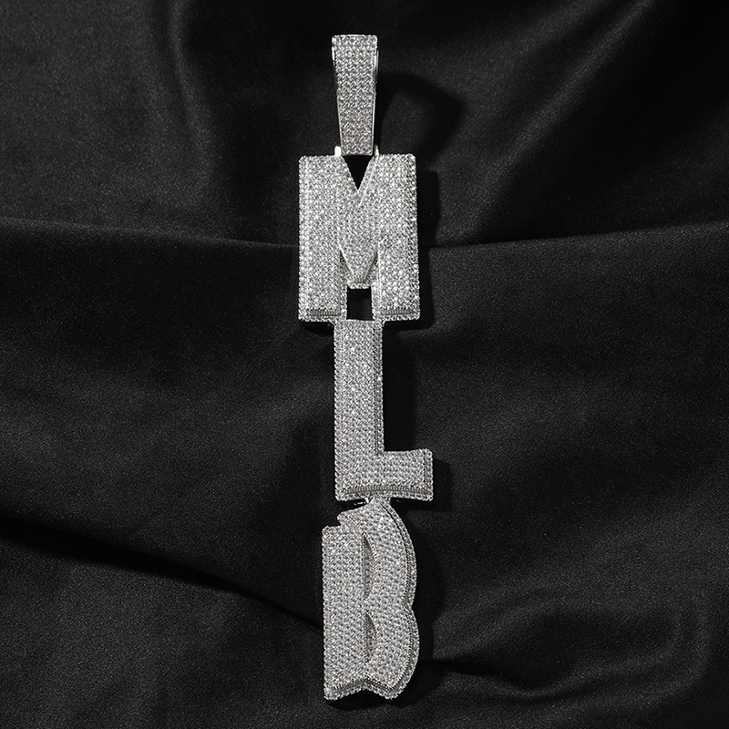 Custom Two Tone Letters/name Pendant Gold With Street Luxury Shine - Image 4