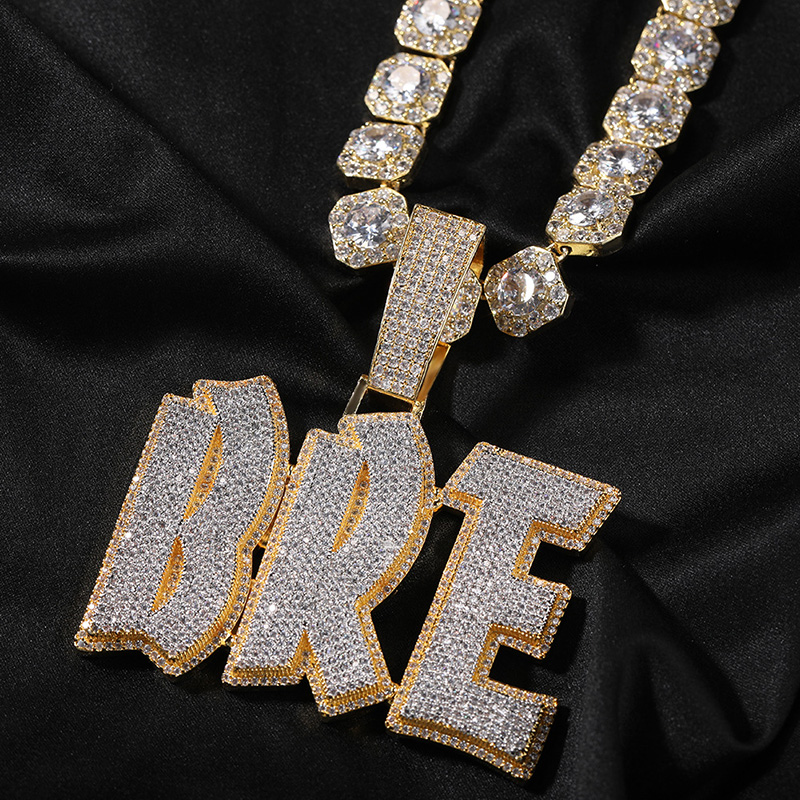 Custom Two Tone Letters/name Pendant Gold With Street Luxury Shine - Image 7