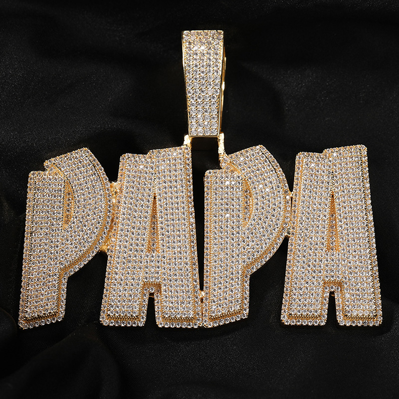 Custom Two Tone Letters/name Pendant Gold With Street Luxury Shine - Image 8