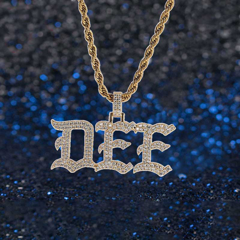 Custom Old English Name Pendant Bold Statement Style With Street Luxury