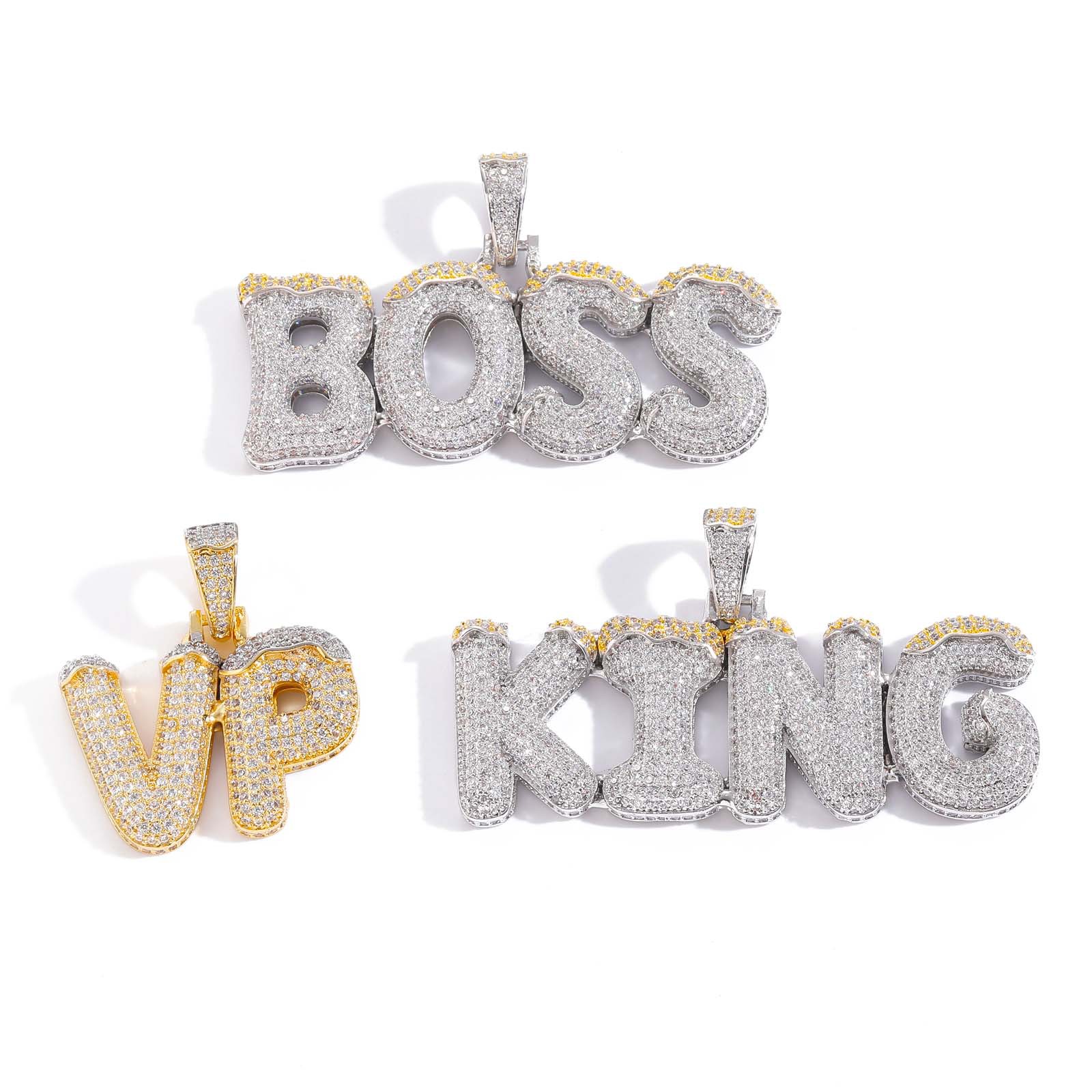 Custom Snow Top Cone Bubble Letter Pendant Gold With Street Luxury Shine - Image 6