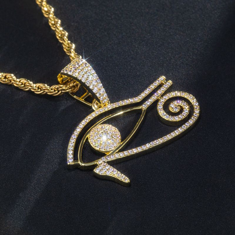 Egyptian Eye Of Horus Pendant In Gold Made For Street Luxury Energy - Image 5