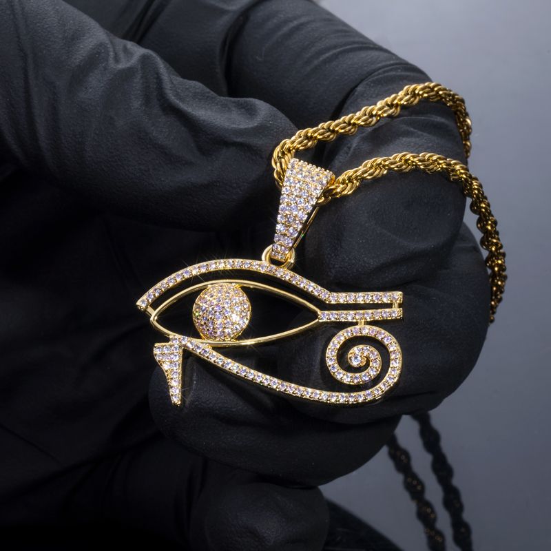 Egyptian Eye Of Horus Pendant In Gold Made For Street Luxury Energy