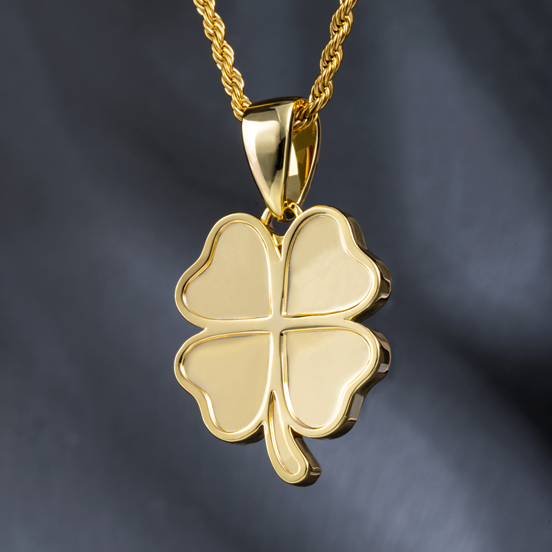 Lucky Four Leaf Clover Pendant Bold Statement Style With Street Luxury - Image 4