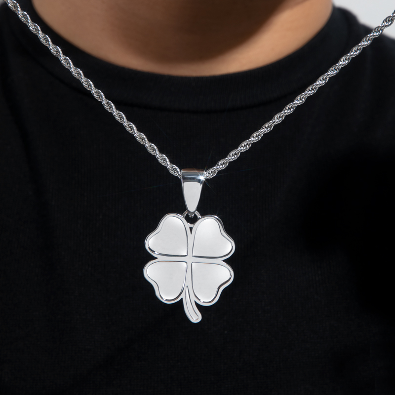 Lucky Four Leaf Clover Pendant Bold Statement Style With Street Luxury - Image 5