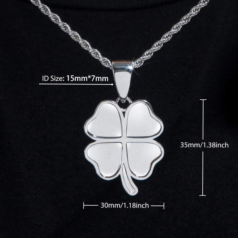Lucky Four Leaf Clover Pendant Bold Statement Style With Street Luxury - Image 7