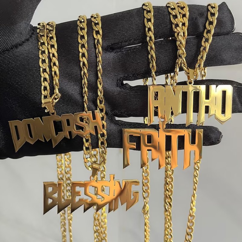 Customized Sharp Font Name Pendant Bold Statement Style With Street Luxury - Image 4