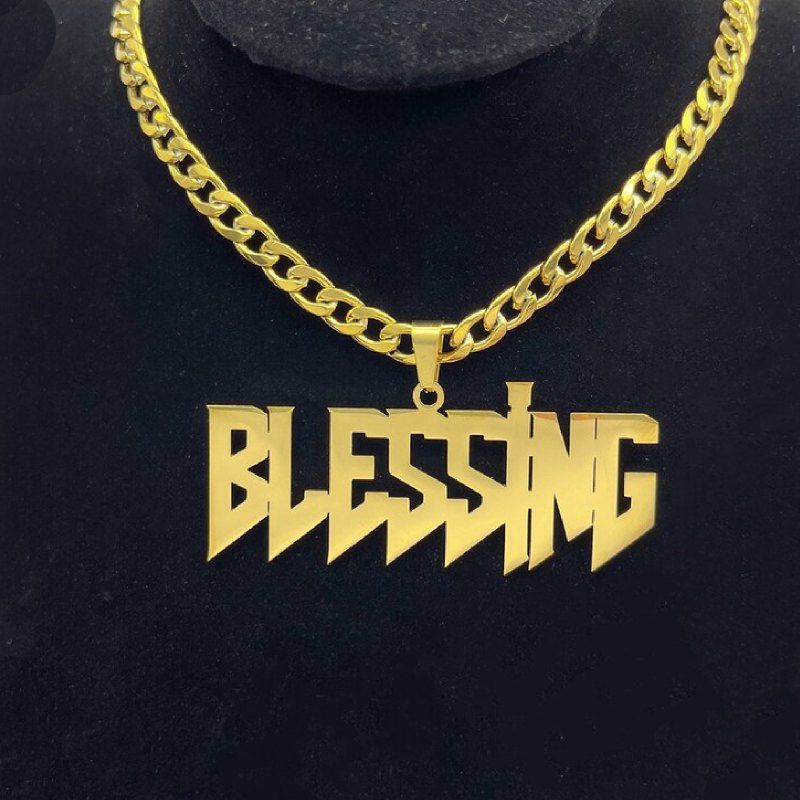 Customized Sharp Font Name Pendant Bold Statement Style With Street Luxury