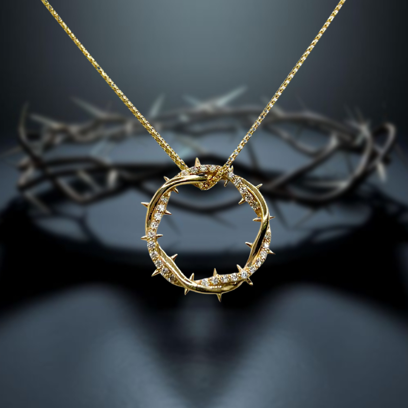 Crown Of Thorns Pendant Moissanite With Street Luxury Shine