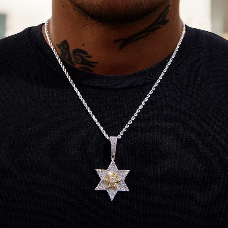Rotatable Star Of David Pendant Bold Statement Style With Street Luxury - Image 6