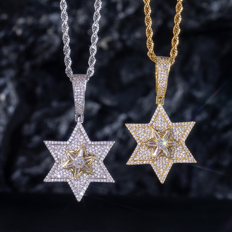 Rotatable Star Of David Pendant Bold Statement Style With Street Luxury - Image 7