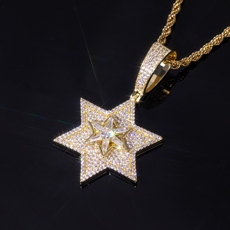Rotatable Star Of David Pendant Bold Statement Style With Street Luxury