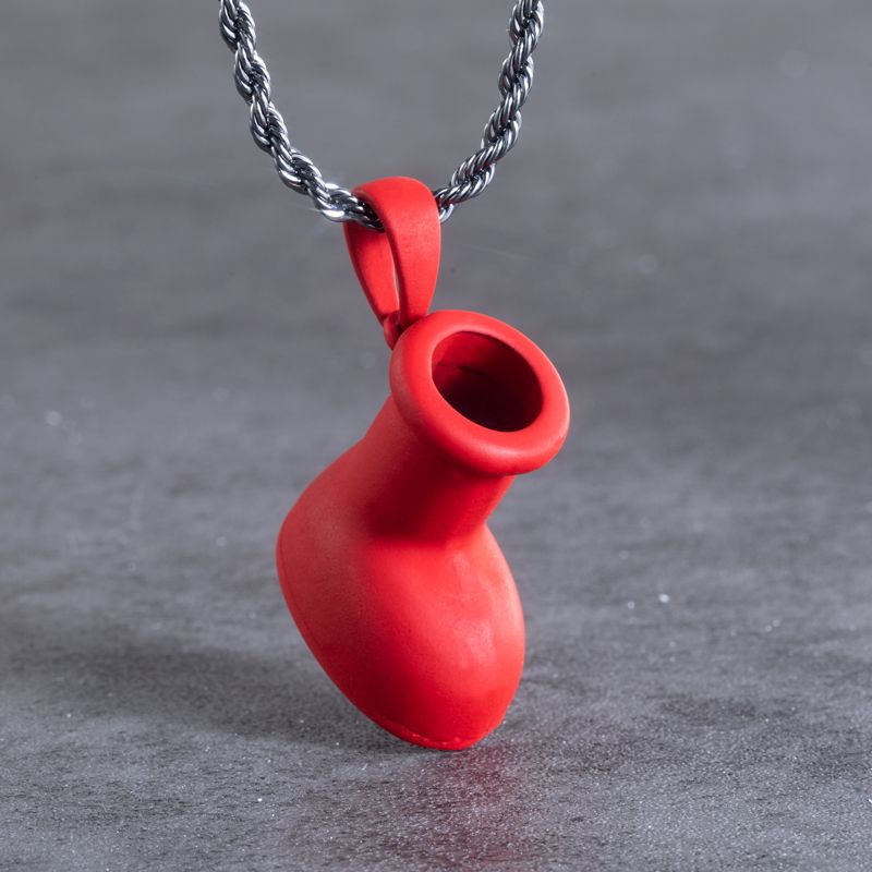 3d Red Hand-painted Santa Boot Pendant Gold With Street Luxury Shine - Image 5