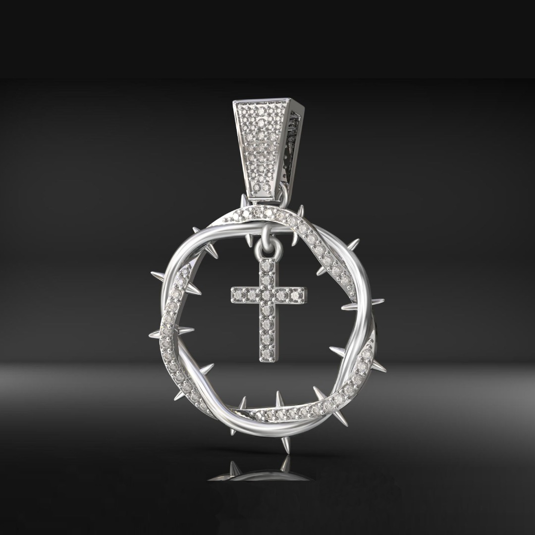 Crown Of Thorns With Cross Pendant Bold Statement Style With Street Luxury - Image 5