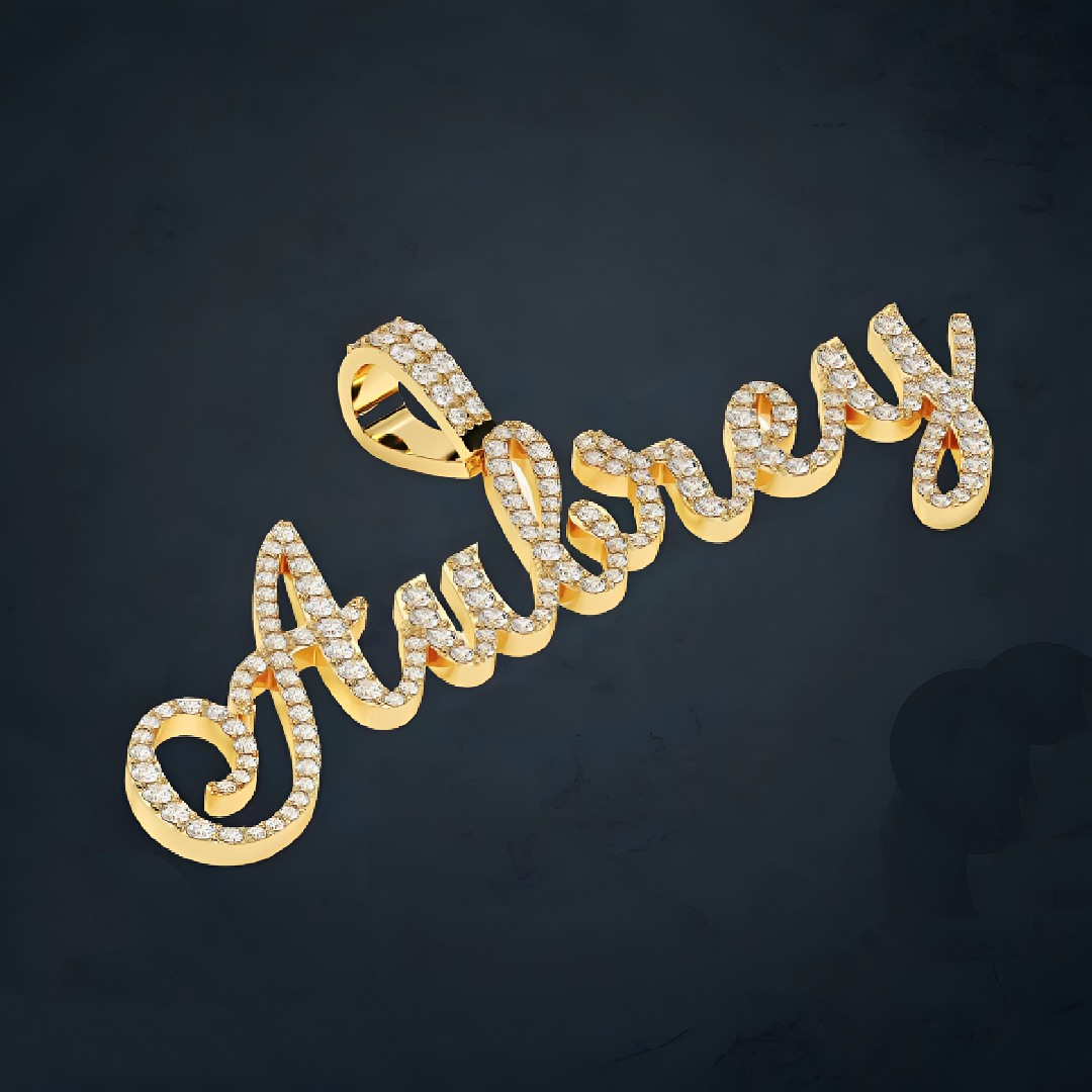 Customized Script Font Name Pendant Bold Statement Style With Street Luxury - Image 3