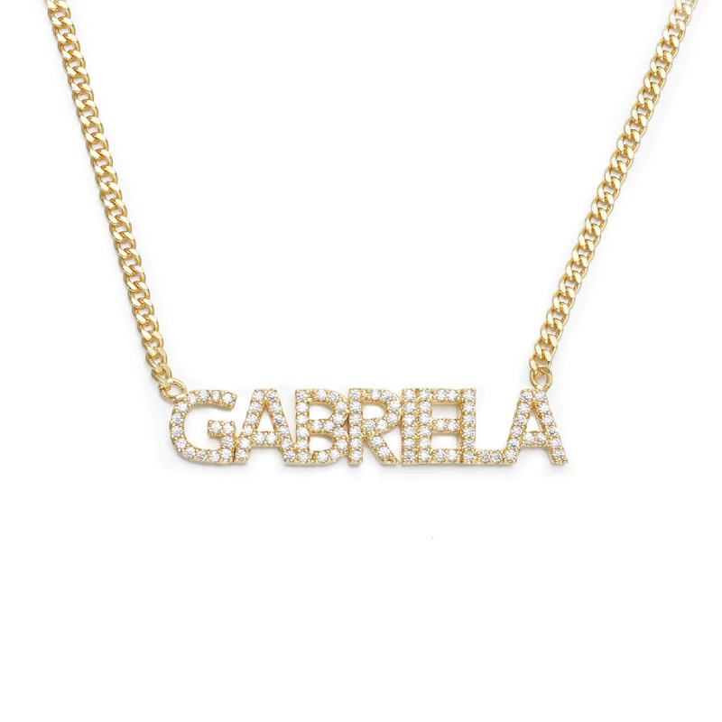 Customized Bold Name Pendant With 3mm Cuban Chain With Street Luxury Shine - Image 4