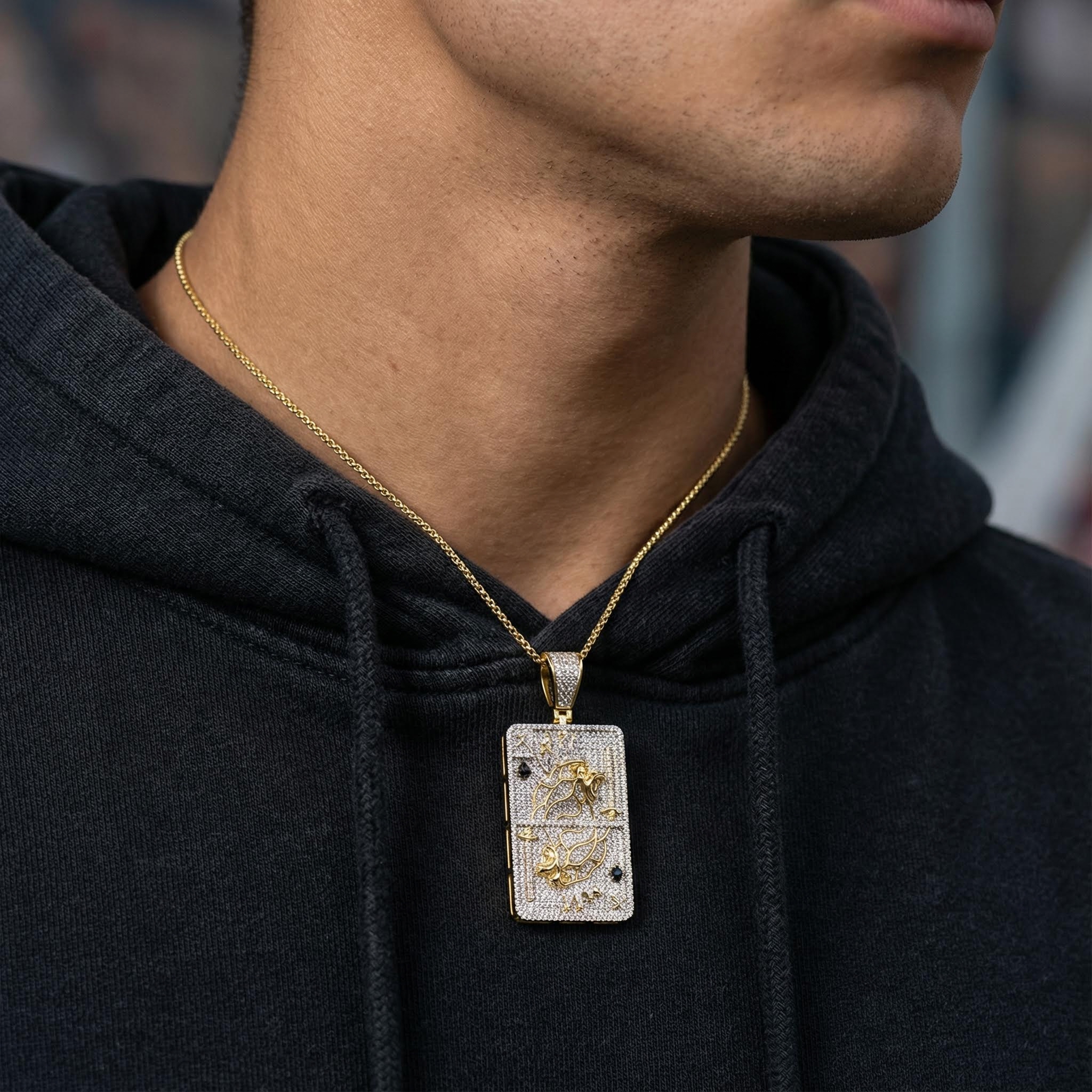 Crown King Gold Poker Play Card Pendant Moissanite With Street Luxury Shine - Image 6