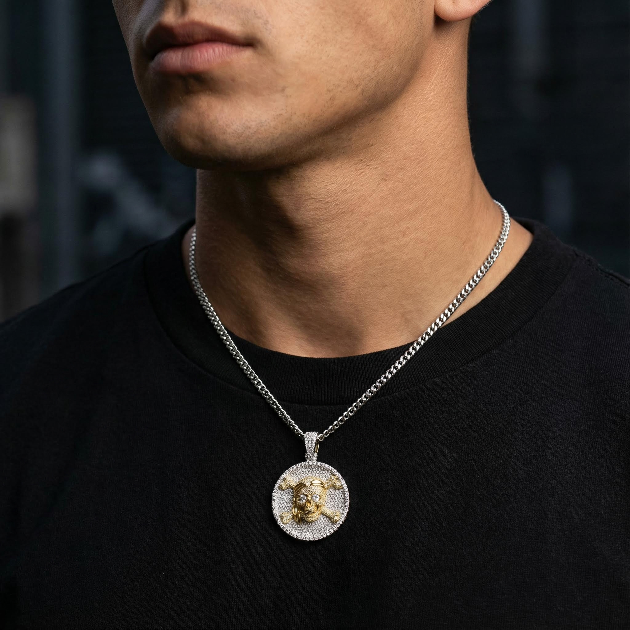 Paved Skull Pirate Round Pendant Bold Statement Style With Street Luxury - Image 5