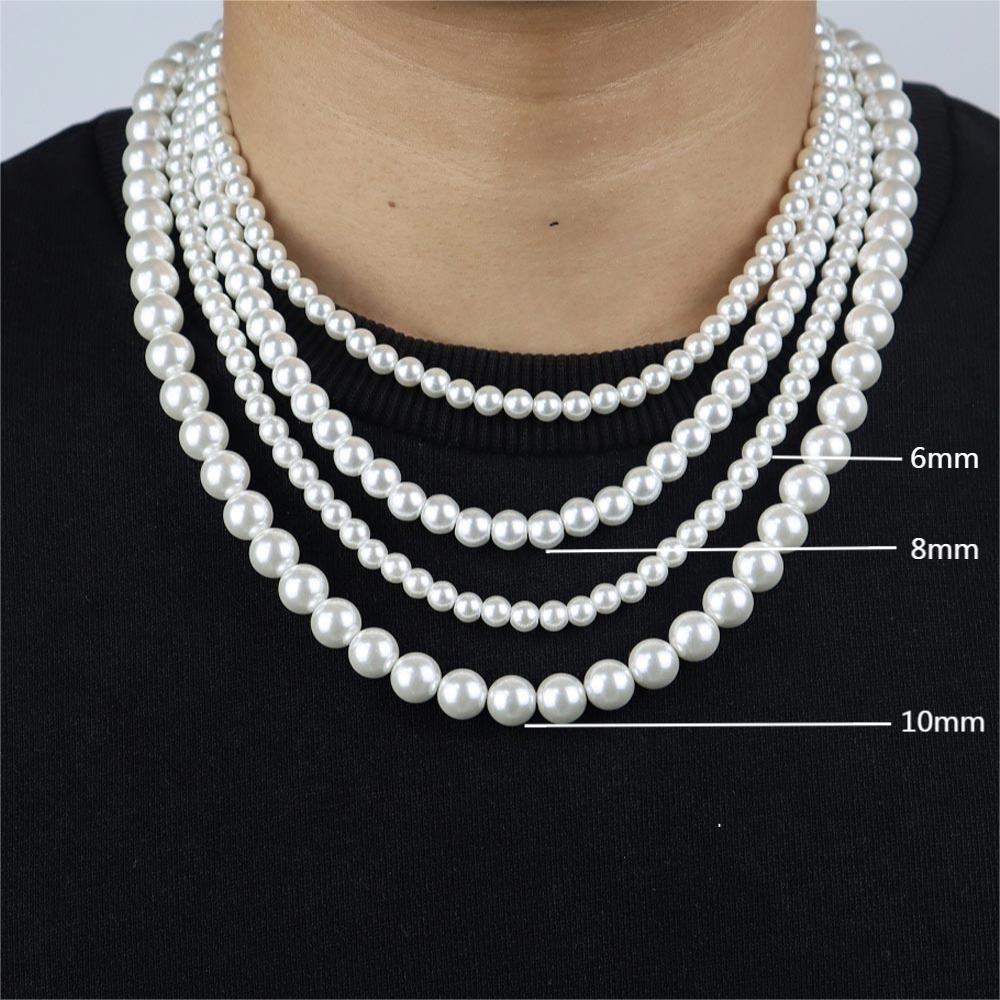 6mm/8mm/10mm Pearl Necklace Bold Statement Style With Street Luxury - Image 4