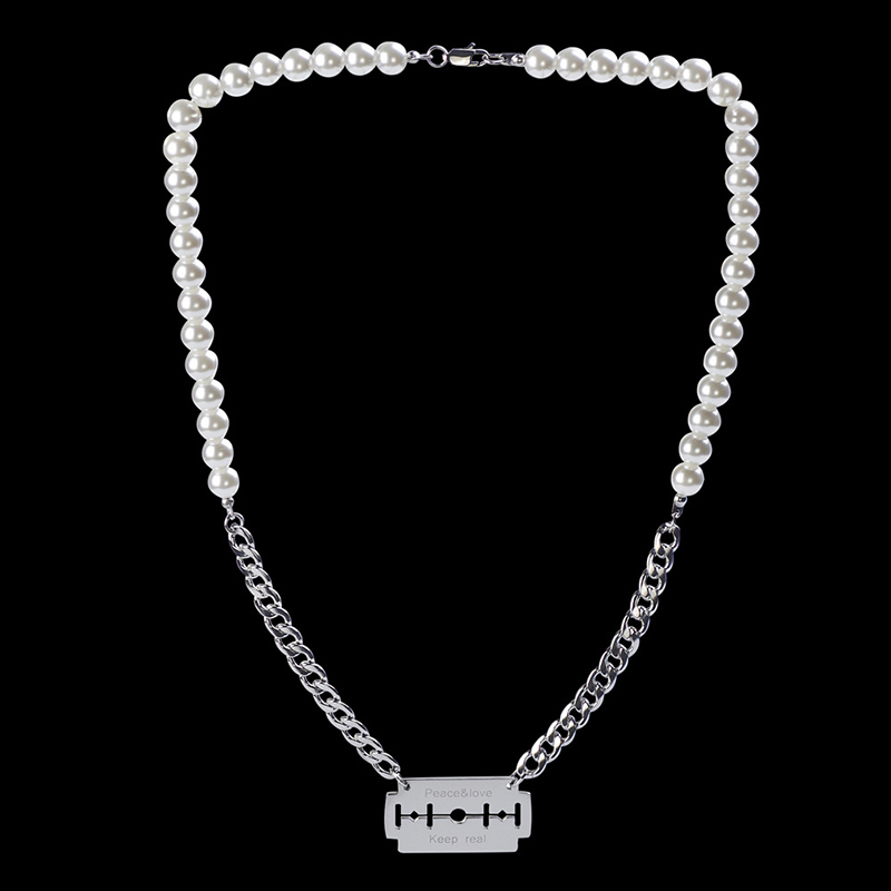 Blade Cuban Link Pearl Chain Bold Statement Style With Street Luxury