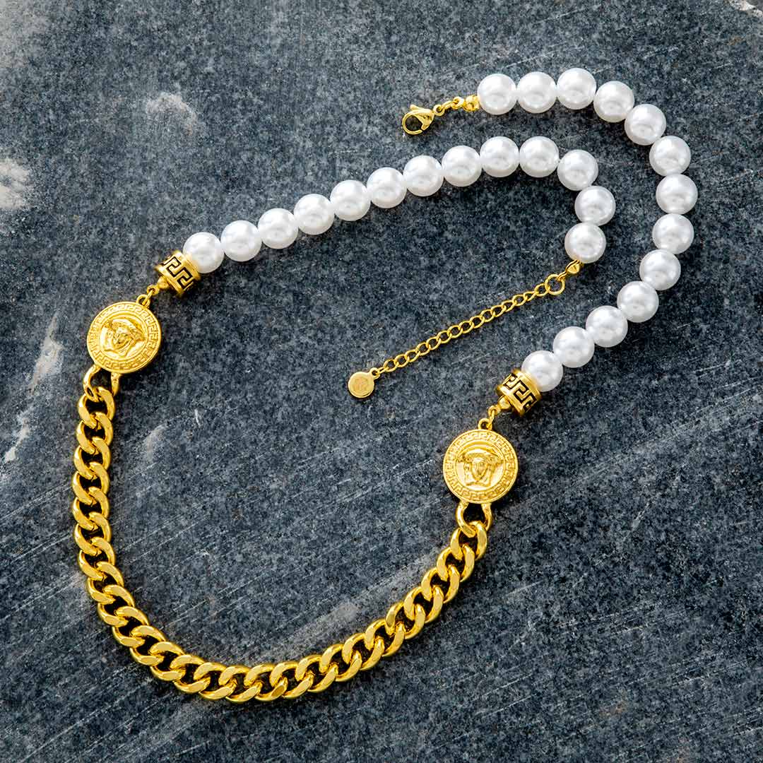 Banshee Pearl Cuban Chain In Gold Built For Bold Statement Style - Image 6